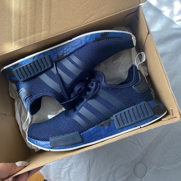 blue and black nmds